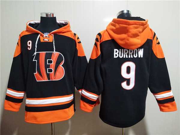 Cincinnati Bengals #9 Joe Burrow Orange Black Ageless Must-Have Lace-Up Pullover Hoodie,We sell and wholesale Cincinnati Bengals #9 Joe Burrow Orange Black Ageless Must-Have Lace-Up Pullover Hoodie on line form chian!